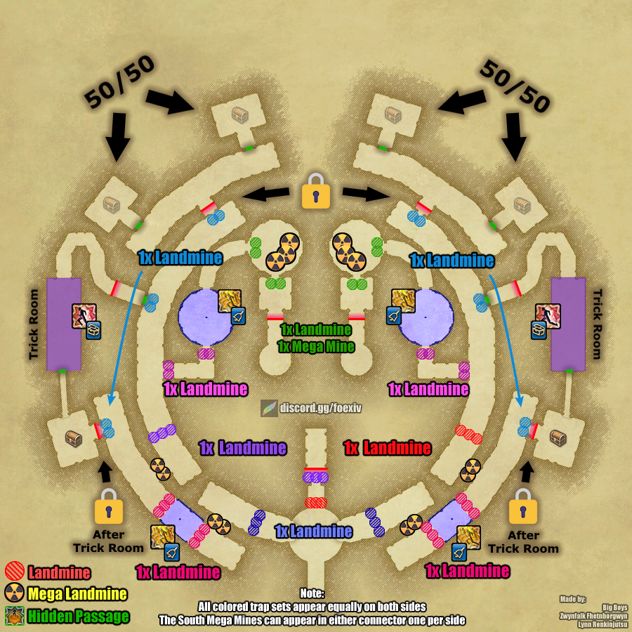 Hallways Traps and Hidden Passages map